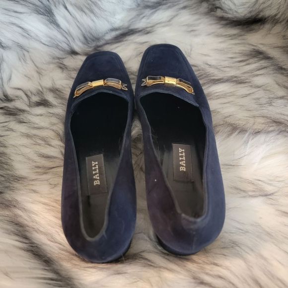 Bally Blue Suede Marelle Loafers - Picture 3 of 9